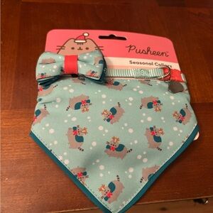 Pusheen cat Christmas reindeer bandanna new